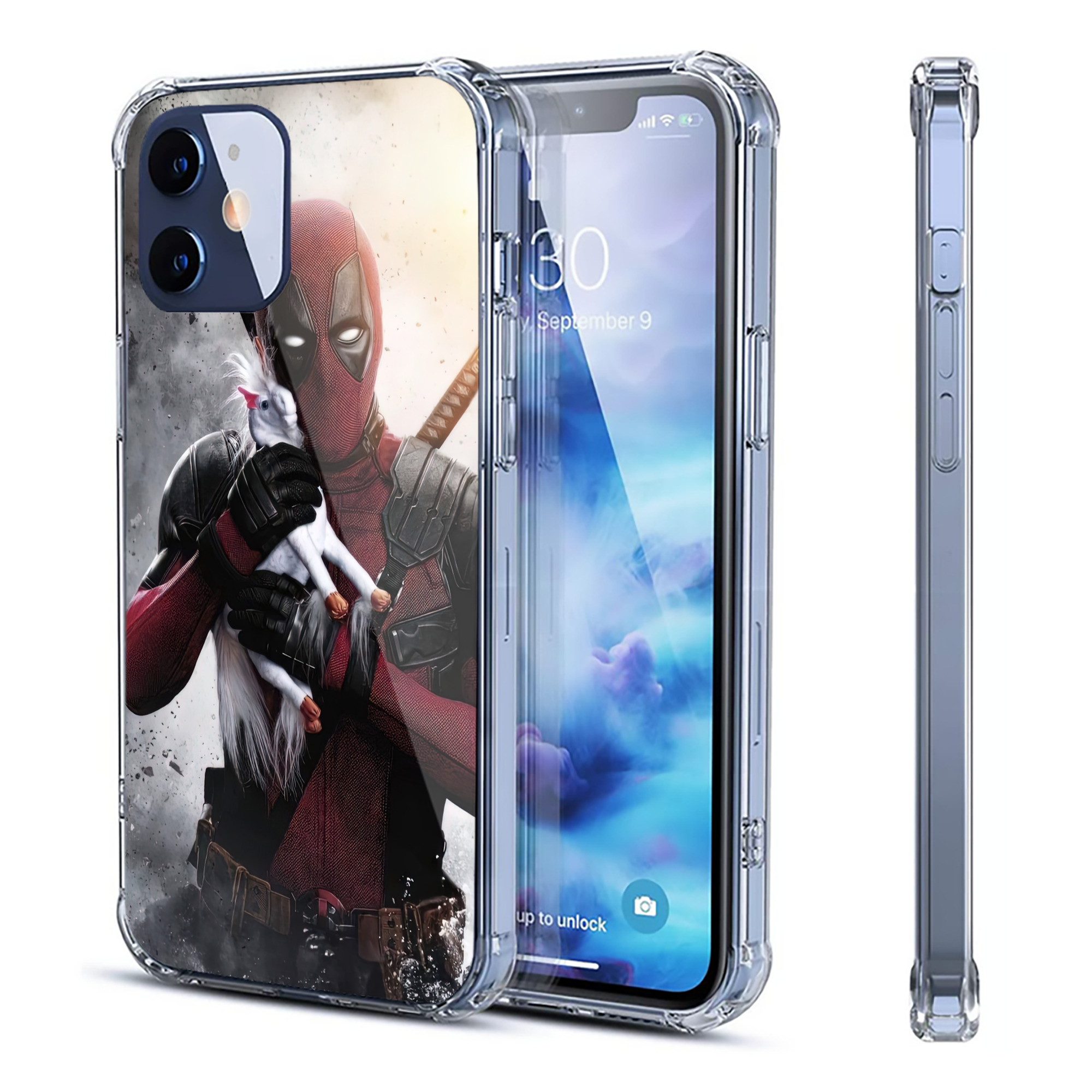 （画像用） Deadpool デッドプール 【iPhone 12シリーズ対応】透明スマホケース（クリアソフトケース）